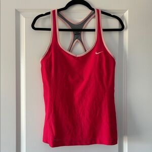 Nike Size L Dri-Fit 2-Tone Racerback Tanktop - Pink
